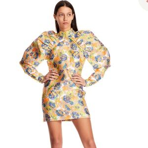 Brand new with tags. Kim dress in Rotate multicolor floral jacquard.